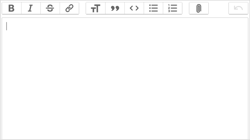 Trix editor toolbar